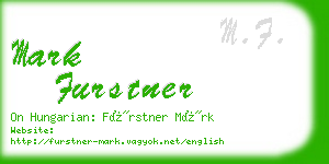 mark furstner business card